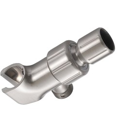 MakeFit Shower Head Holder for Handheld Shower Head, Adjustable Shower Arm Bracket with Brass Swivel Ball, 1/2 Inch IPS Female Inlet and Male Outlet, Brushed Nickel