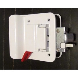 FIC White RV Entry Door Lock Handle Knob Deadbolt Keys Camper Travel Trailer CW FIC