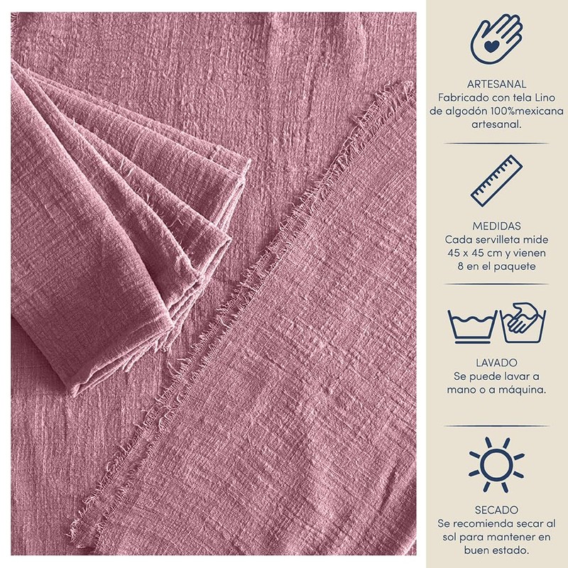 MACAR 8 Pack de servilletas de Tela Individual para Mesa