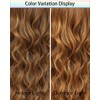 Long Mixed Brown Blonde Wig for Women Natural Looking Wavy