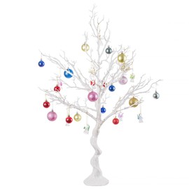 Nuptio - Rama de árbol de Navidad artificial de 31.5 pulgadas de alto, centro de centro de mesa de boda para mesas, adornos decorativos para decoración de bodas (1 unidad)