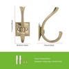 TUNNY Antique Design Wall Hanging Coat Hooks - Champagne Bronze