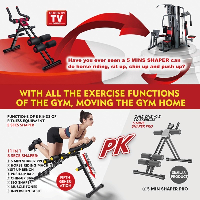 Magic BB Foldable Ab Workout Machine for Home Gym –
