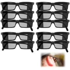cailiya Pack of 10 Agent Glasses, Rear View Detective Glasses, Secret Agent Sunglasses, Spy Glasses, for Children and Adults for Birthday Party, Agent Party, Cosplay (Black)