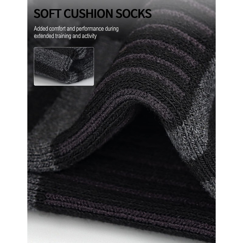Airacker Airacker Ankle Athletic Running Socks Cushioned Breathable Low Cut
