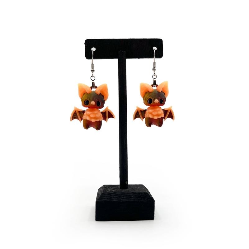 Pixie Earrings – Lightweight 3D Printed earrings for fantasy fans:_Bat