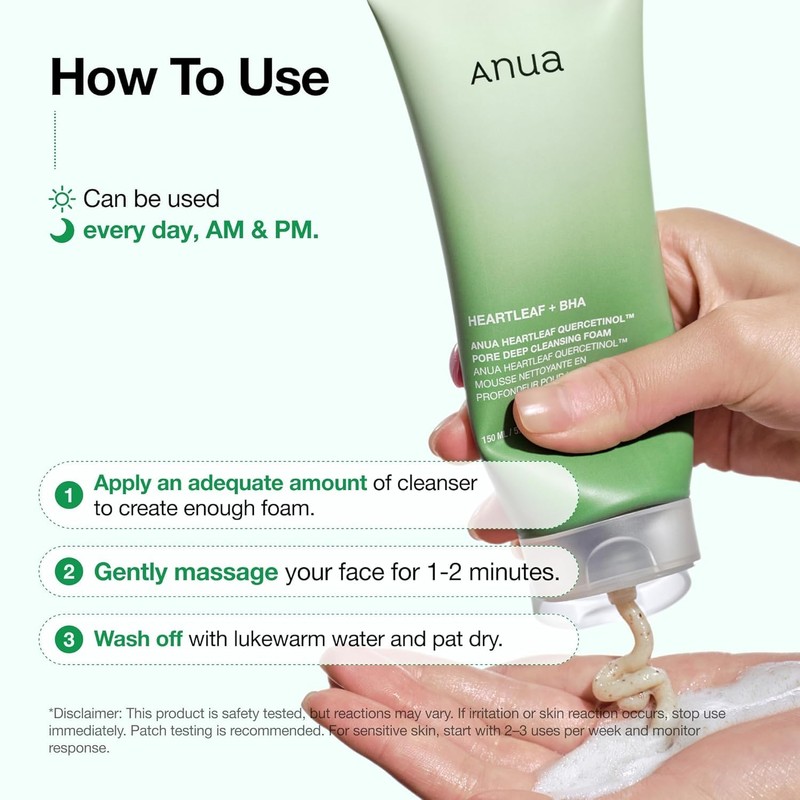 [Anua] Heartleaf Quercetinol Pore Deep Ceanseing Foam 150 ml
