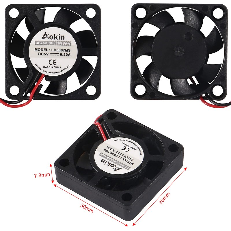 MELIFE 6 pcs Mini Cooling Fan for Raspberry Pi 4/5,