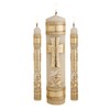 Needzo Wedding Unity Candle Set for Ceremonies, Gold Tone Commitment