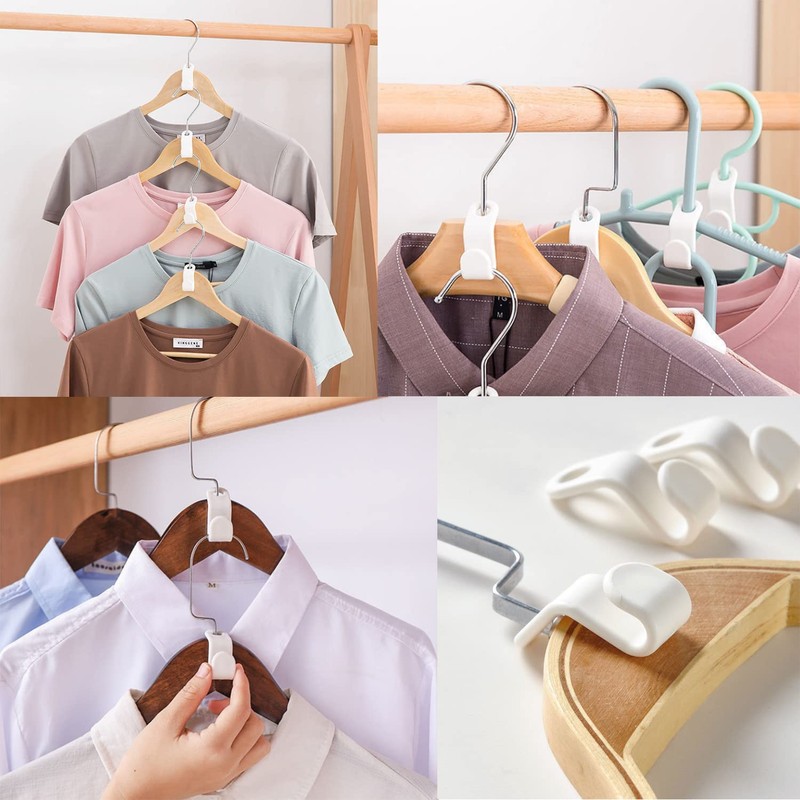 GWAWG Clothes Hanger Fastening 40 Pieces Plastic Fashion Stackable Fastening