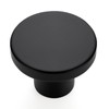 Ravinte 5 Pack Matte Black Round Cabinet Knobs Solid Dresser