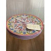 Artisan De Luxe Melamine Spanish Tile Medallion Dinner Plates 8.5”