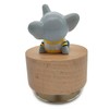 Mini Wooden Animal Rotary Music Box with Cute Elephant Ornament