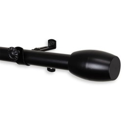 Maykoosh Asian Allure Home Decorative Window Curtain Rod, Tension Mounted, Includes - Adjustable Poles, Brackets, Mounting Hardware, Black, 65 X 4 X 4 Inches