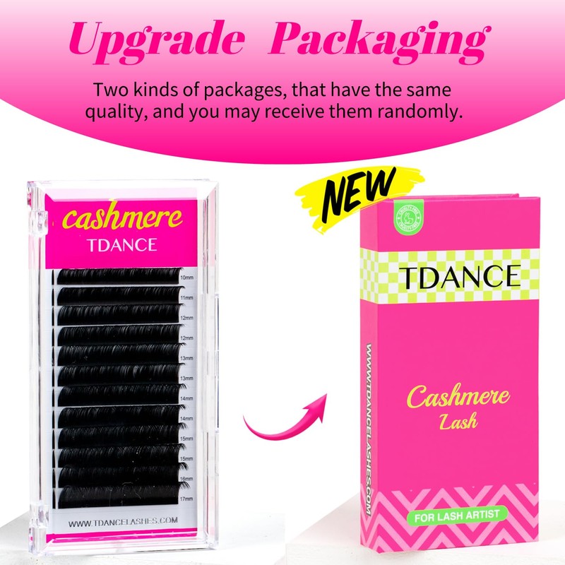 TDANCE Cashmere Lash Extensions 0.03mm CC Curl 8-15mm Super Matte