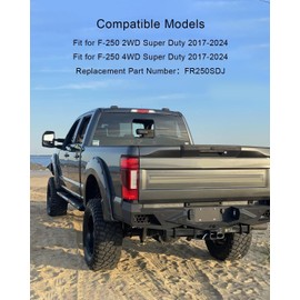 FR250SDJ Rear Bump Stops Compatible with Ford F250 Super Duty 2WD 4WD 2017-Present, Rear Rubber Helper Suspension Spring Kits Reduce and Stabilize Sway, 2Packs