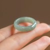 Mens Womens Natural Genuine Real Green Jade Band Ring Size