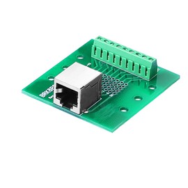 SIENOC RJ45 / 8P8C to Screw Terminal Breakout Board with DIN rail clips (RJ45 Terminal)