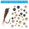PATIKIL 2.5mm Tungsten Slotted Beads for Fly Tying, 50 Pcs