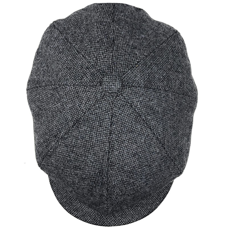 WEROR WEROR-321.1 Men's Flat Cap with Peak Cotton Lining, charcoal