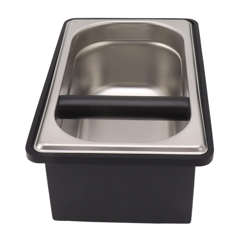 Tgoon Coffee Knock Box, Rubber Coffee Box with Removable Stainless