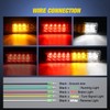 Nilight Trailer Tail Light Bar 2PCS 20LED Brake Running Turn