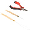 Hair Extension Tool Kit with Silicone Rings Crochet Pulling Hook
