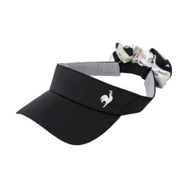 Coq Sportif QTCYJC52 Sun Visor, Scrunchie Included, Cosmetics Care Tape, Walking, Outdoor Sports, black (QTCYJC52), Free size