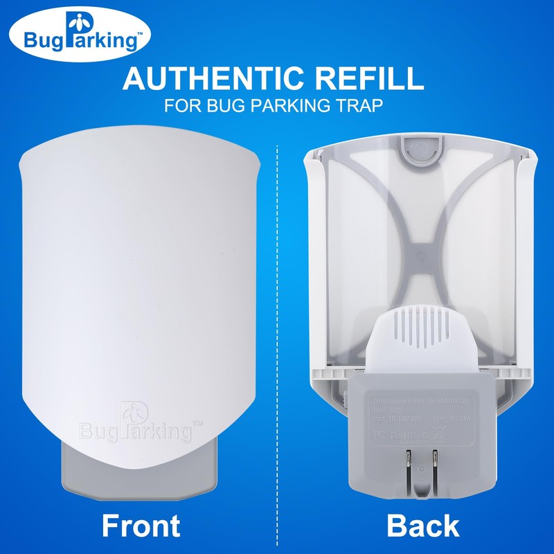 Bug Parking Flying Insect Trap Refill Cartridge, High-Stick Replacement Glue