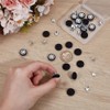 BENECREAT 20Sets Black 14.5mm Baseball Cap Button Top Replacement, Cotton