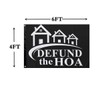 Masquita DEFUND THE HOA Flags 4x6FT Indoor Outdoor Vivid Color