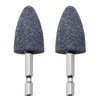 2PCS Grinding Wheel Drill Attachments - Hex Shank Corundum Bits