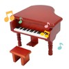 Wooden Music Box Piano Style Decorative Gold Plated Movement Pleasing
