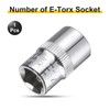 HARFINGTON E-Torx Socket 3/8" Drive E14 Star Female Socket 1.1"