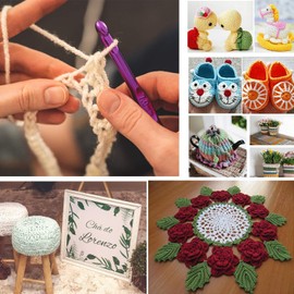 WADY Crochet Kits 100 Pcs Crochet Hook Set with Yarn Knitting Needles Sewing Tools Full Set Knit Gauge Scissors Stitch Holders Household Tool Kit For Beginners