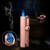 JOBON Retro Flint Ignite Triple Torch Windproof Lighter/Cigar Punch -