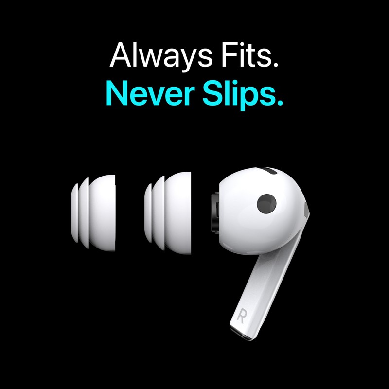 Premium Multi-Flange Eartips for Galaxy Buds3 Pro/Galaxy Buds4 Pro (White,