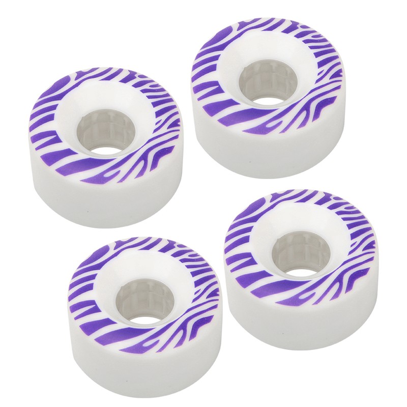 4Pcs 55x33mm PU Double Warped Skateboard Skate Skating Wheels Brush