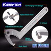 KARRYTON Adjustable Pin Hook Spanner Wrench Set, w/ 8pc Interchangeable
