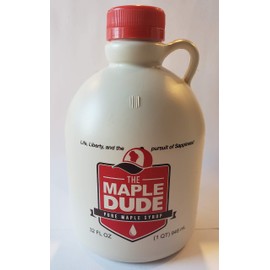 The Maple Dude - Pure Maple Syrup - (Large, 32oz - Quart) | Natural | Made in Wisconsin | Great for Pancakes/Waffles