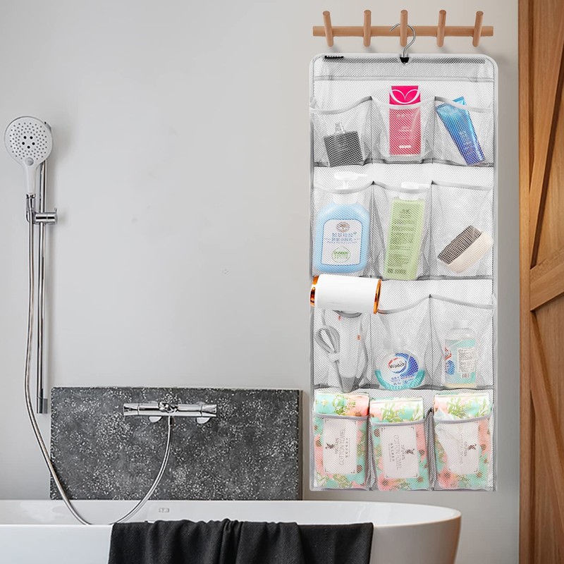 ANZORG Mesh Shower Organizer Hanging Caddy Quick Dry Bathroom Storage