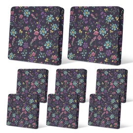 pickyNproud 8Pcs Patio Cushion Covers Stretch Outdoor Couch Cushions Slipcovers Replacement Washable Furniture Protector with Elastic Bottom Sofa Chair Seat Cover