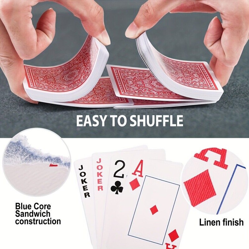 LotFancy 12 Decks JUMBO PLAYING CARDS Poker Index Play Game