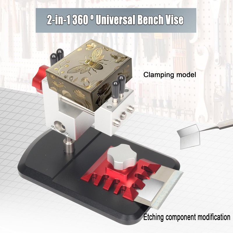 XUNKUANER Multi functional Precision Bench Vise Clamp for Model Building