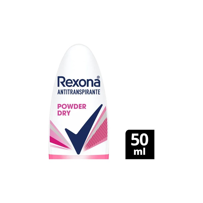 Antitranspirante roll on Powder Dry 48h para mujer 50ml Rexona