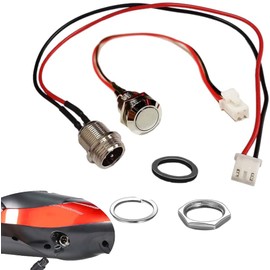 GLDYTIMES Hoverboard Charging Port Replacement (3 Prong) for Swegway Swagtron Swagboard CHO Smart Self-Balancing Hover board (3 Prong 2 Wires 2 Pin)