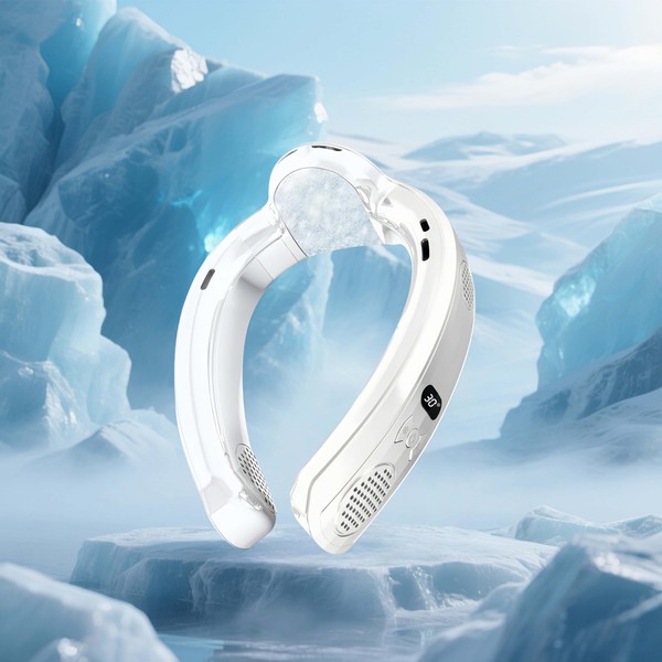 Kudar Heatstroke Prevention Goods, Neck Cooler, Neck Fan, 7,000 mAh,