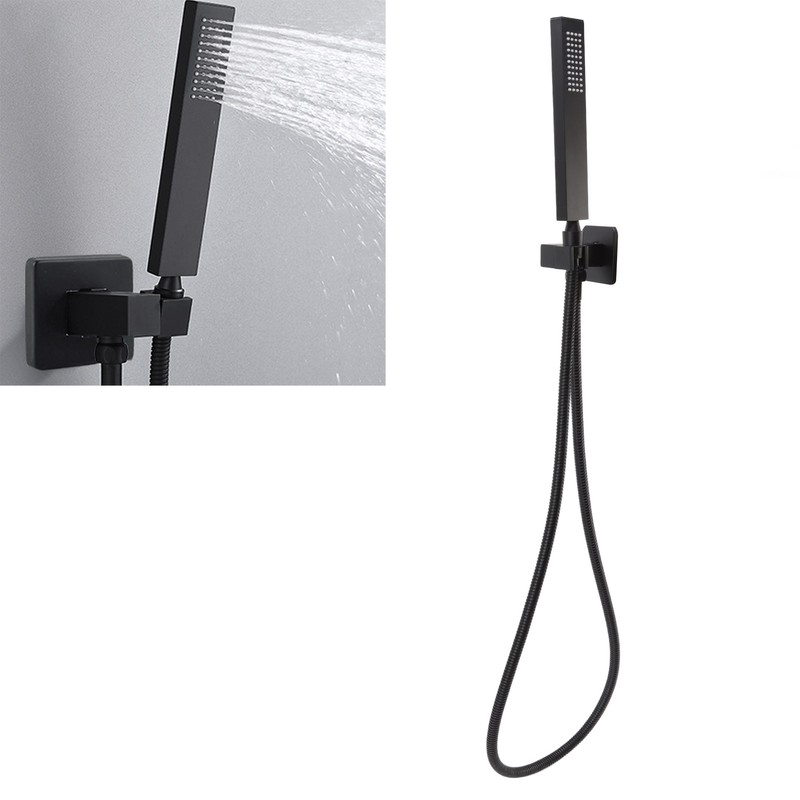 Wall Mounted Shower Set Black High Pressure Shower Head with