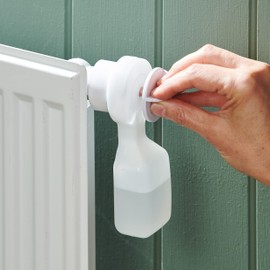 Radiator Bleeder Tool with Integrated Reservoir & Valve Key - Remove Trapped Air Whilst Protecting Walls, Floors & Carpets from Water Damage by Catching Drips – Measures H15cm