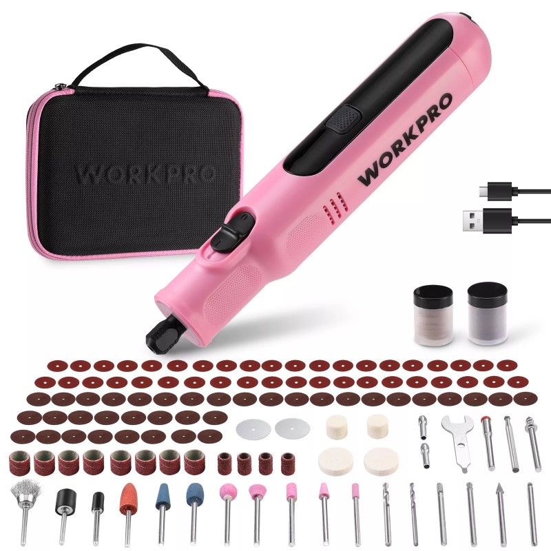 WORKPRO Cordless Rotary Tool, 8V Rotary Tool Kit with 117